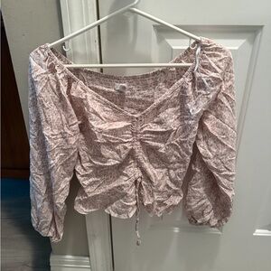 Women's Pink Ruched Top